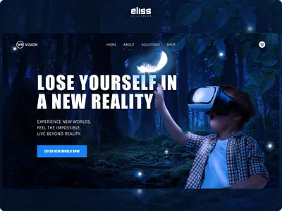 VR Vision – Hero Concept design figma illustration ui ui design ux design ux ui design webdesign