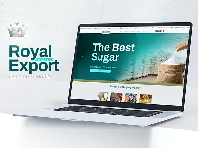 Website Royal Export Desktop and Mobile branding concept everson mayer graphic design mobile ui ux website