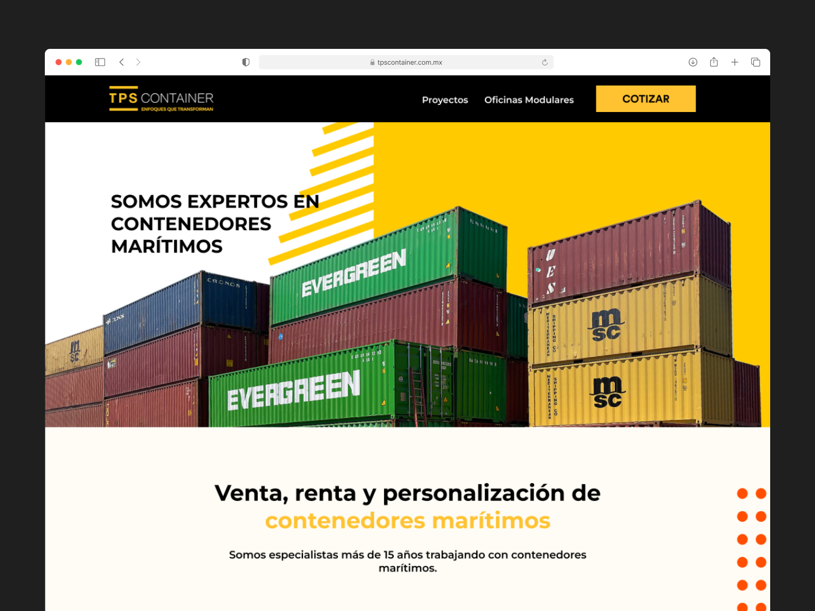 TPS Containers – Web Concept concept figma ui