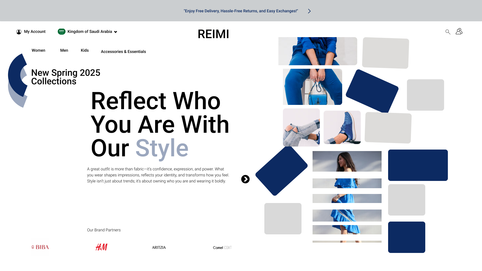 Example of eCommerce website