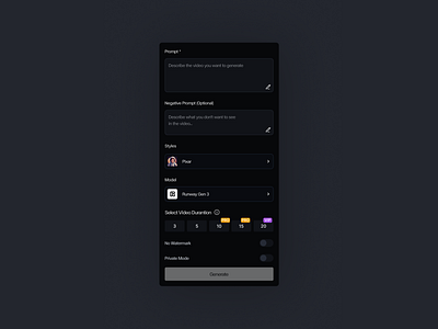 Text to video Options ai design figma saas ui uiux ux ux design web design website