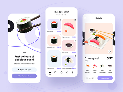 Food delivery - Mobile app app app design delivery food food app food delivery food delivery app food delivery service food order mobile app mobile app design mobile design mobile ui