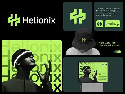 Helionix - Tech logo brand identity brand brand identity branding design energy h logo innovation logo logo design logo identity logo mark logos modern logo saas logo software logo symbol tech logo technology visual identity web3 logo