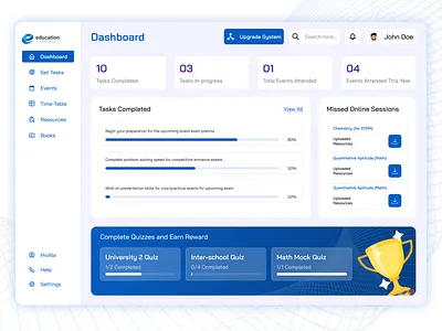 Boosting Study Motivation! 🚀 | Student Dashboard UI Design dashboarddesign designthinking dribbbl edtech inspiration productdesign studentmotivation studysmart uiux uiuxdesign uxdesign