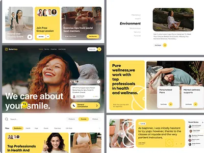 BetterHelp (Wellbeing landing) clean design exercise meditation mentalhelp ui ux web website wellbeing yoga zihad