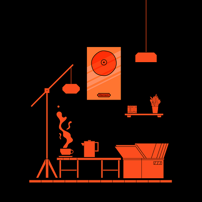 Salon record affiche design graphic graphic design illustration illustrator vector