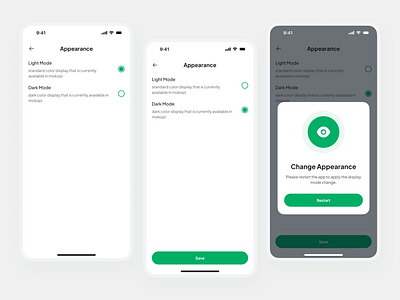 Mokopi - Account, Appearance flow | Mobile UI Kit admin dashboard ai agent brand identity branding clean delivery e commerce graphic chart marketplace buzz minimalist online business product design retail shop saas shopping cart travel ui web3 website design