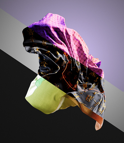 Cloth & Material 3d 3ddesign 3drender c4d clean cloth colorful design graphic design material motion graphics octane render renderpeople series texture