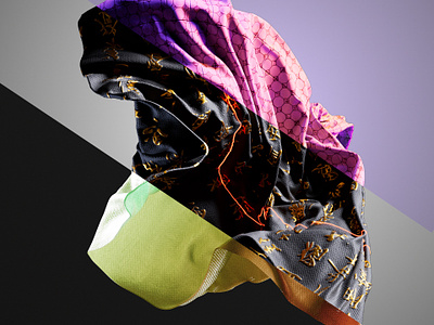 Cloth & Material 3d 3ddesign 3drender c4d clean cloth colorful design graphic design material motion graphics octane render renderpeople series texture