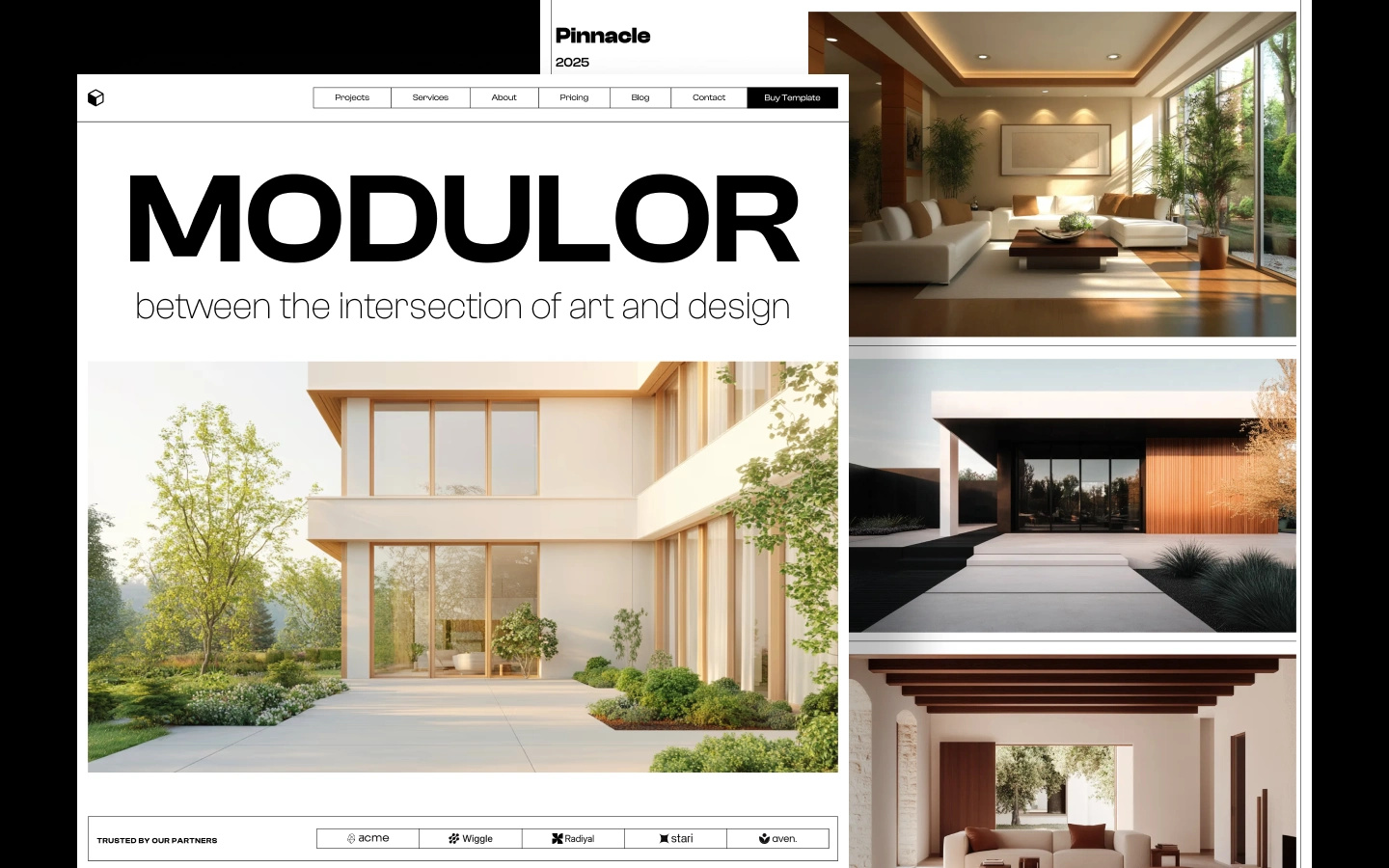 Modulor - Architecture & Interior Design Website architecture architecture inspiration architecture portfolio blog furniture interior design marketing site modern architecture site