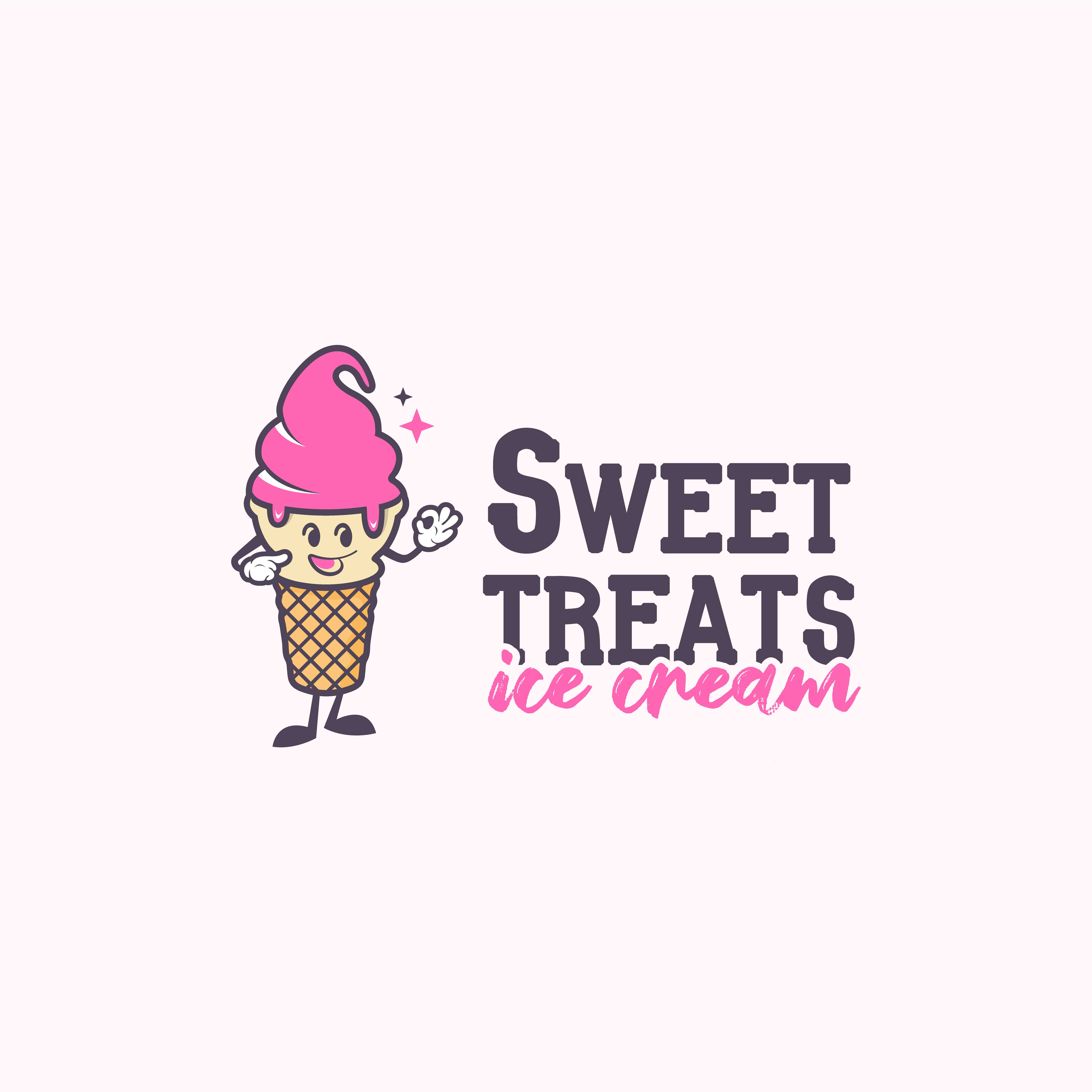 🎨 Sweet Treats Ice Cream Logo 🍦✨ brand logo design branding food logo ice cream log ice cream shop logo illustration logo logo branding logo design logo ice creram mascot mascot ice cream mascot logo minimalist logo pictorial logo sweet shop logo