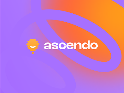 Ascendo | Logotype and Brand Identity Design by Logolivery.com ascendo balloon branding design graphic design logo logotype orange purple social media kit vector