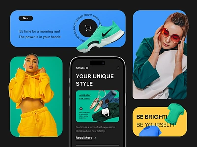 UI Elements | Season adaptive app clothes clothes marketplace collage design desire agency e commerce ecommerce fashion graphic design marketplace mobile mobile app mobile ui responsive ui ui elements web website