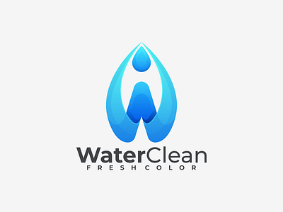 Water Clean app branding design graphic design icon illustration logo ui ux vector w water coloring water coloring