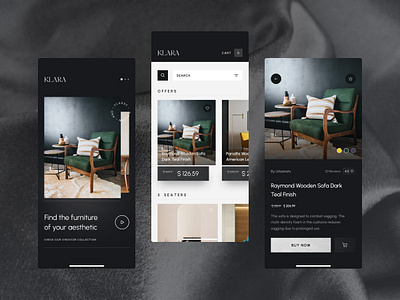 UI Concept Design - Furniture App app design design furniture furniture app mobile app mobile ui mobile uiux ui uidesign uiux uiuxdesign