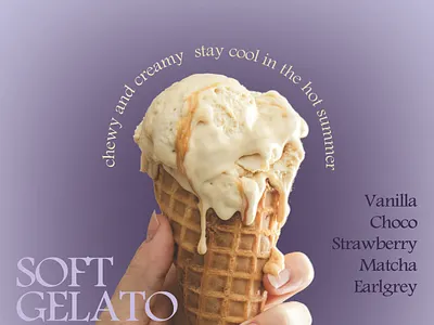 Gelato Shop / Poster Design branding branding design design graphic design logo