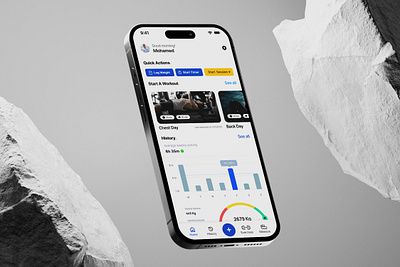 Fitness And Workout Tracker ai coach app ai fitness app ai gym ui fitness log fitness tracker gym app mobile app ui training app ui workout logging workout tracker