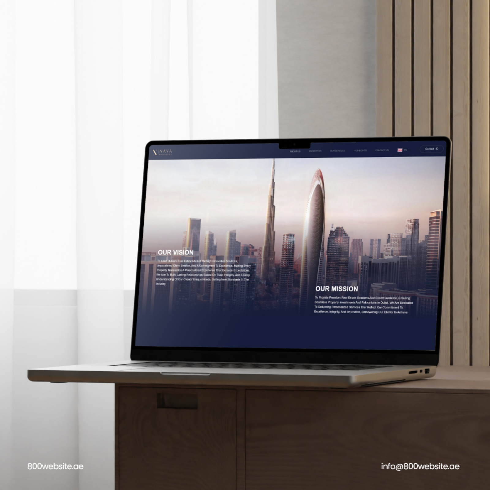 NAYA PROPERTIES branding graphic design logo ui