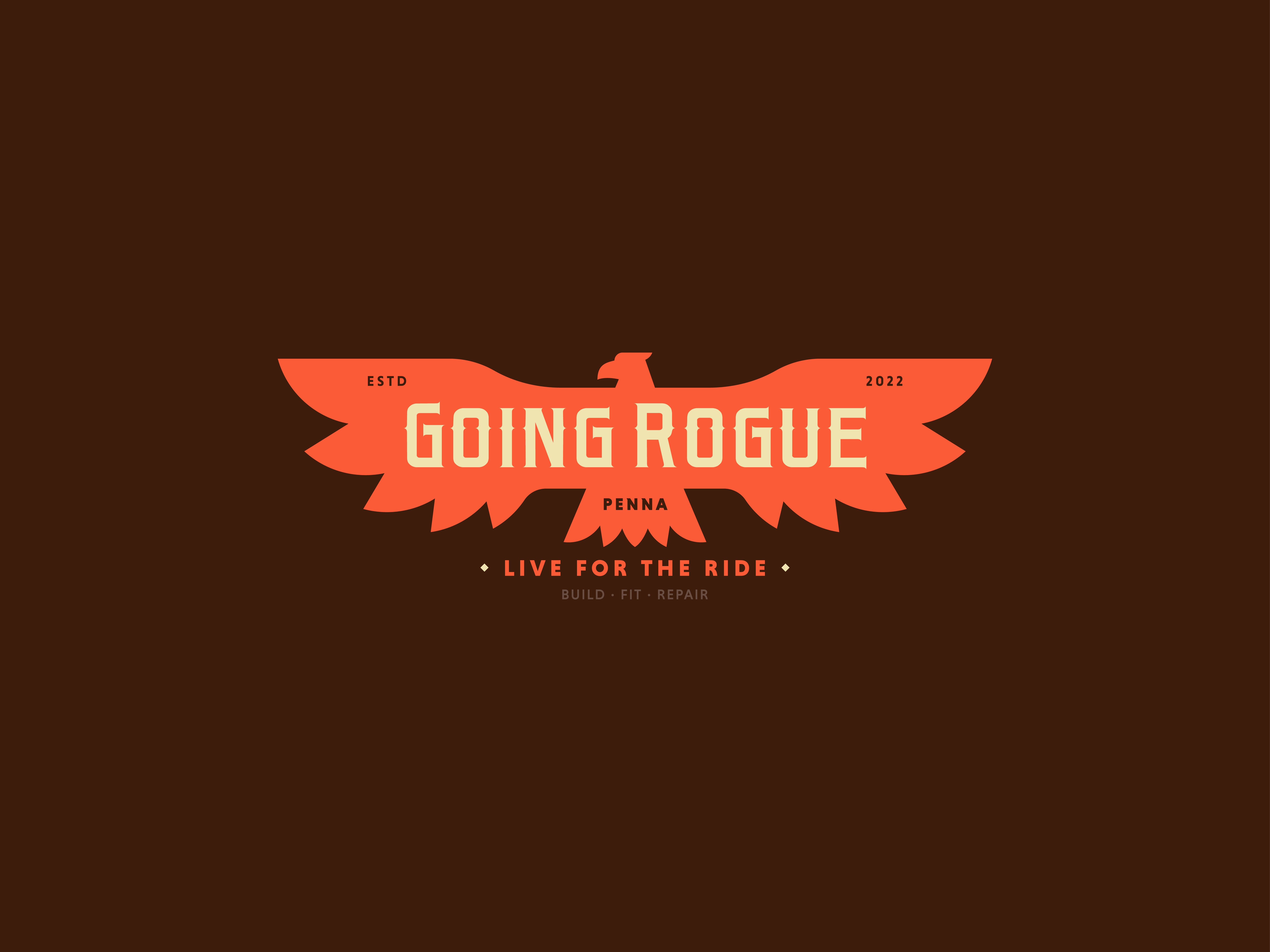 Going Rogue Concept art direction bird bmx branding branding design branding inspiration concept creative director design eagle icon identity branding identity design identity designer illustration logo logo design mark mountain biking vector
