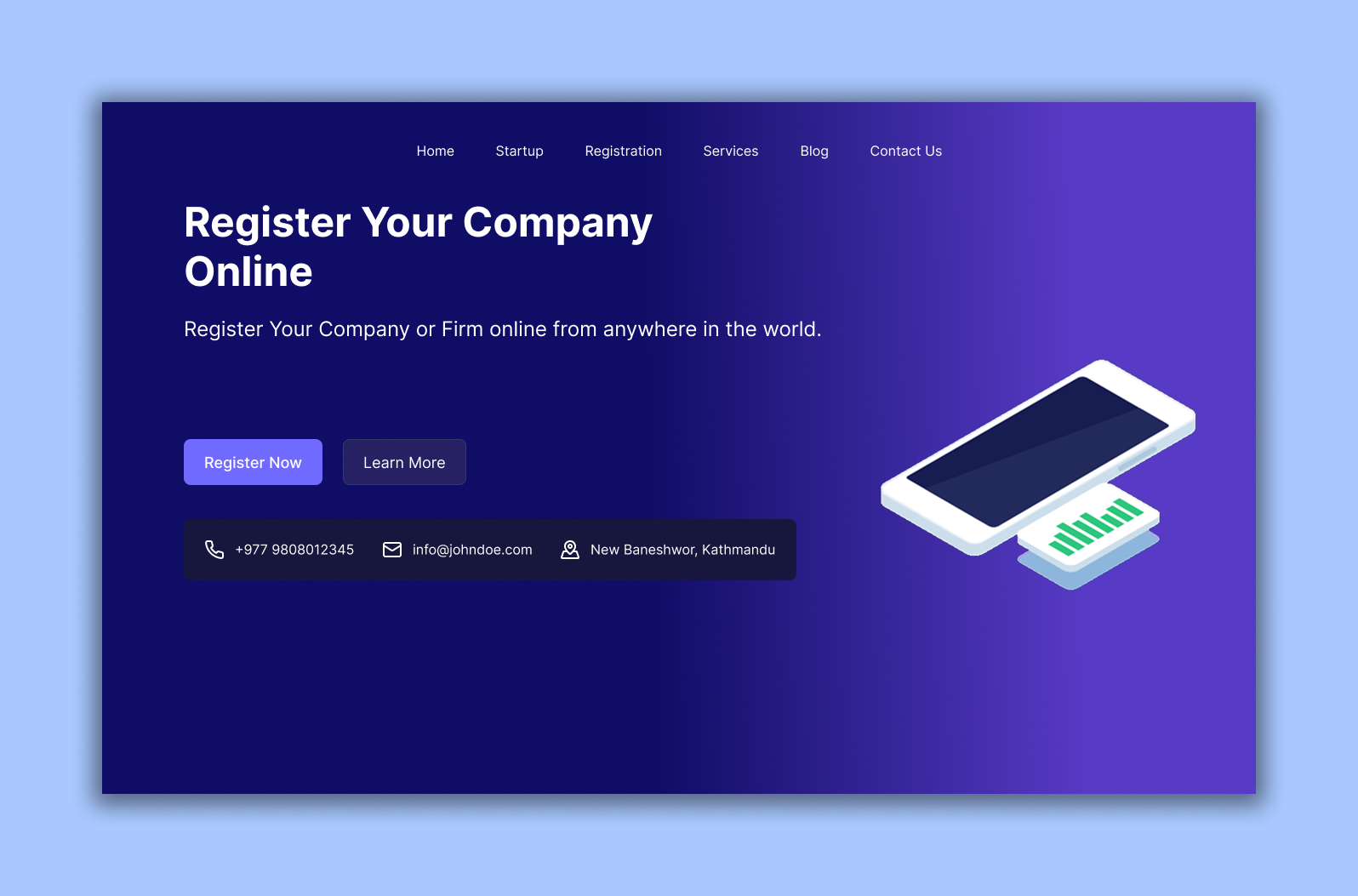 Company Registration - Full Website Showcase by Chirayu Rana on Dribbble