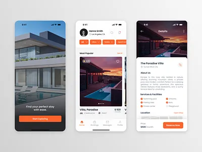 High-End Home Rental Mobile App Design app branding tech technology ui ux
