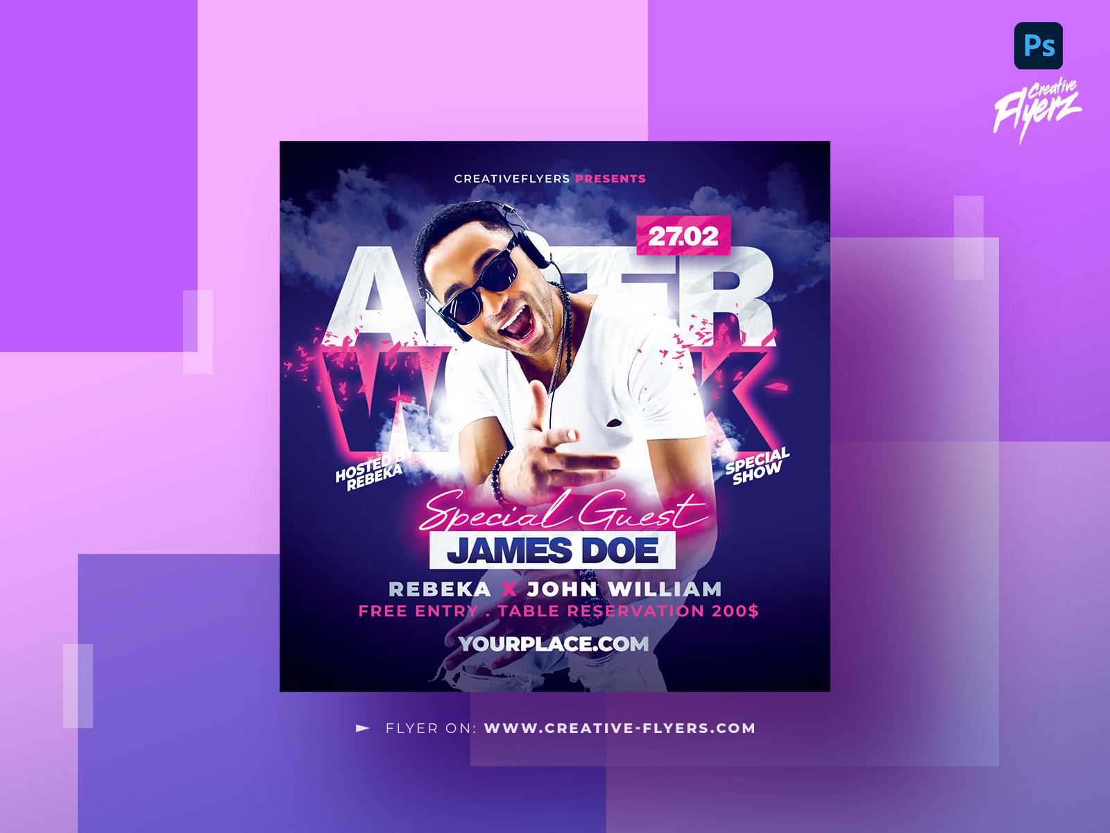 Dj Flyer Template (PSD) creative creative flyers creativeflyer dj flyer flyer design flyer psd flyer templates graphic design illustration party flyer photoshop photoshop flyer psd flyer