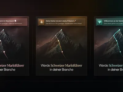 Schweizer Marktführer - Pathway 🏔️ 3d animation bento branding card graphic design grid icon landing logo page section ui website