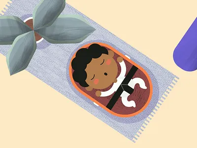 Sleeping baby 2d animation character animation design fab design flat flat design illustration motion design motion graphics