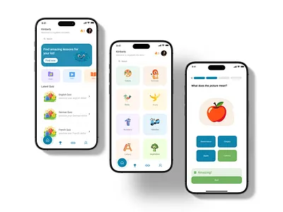 Language Learning Mobile App UI english learning app ui language courses ui language education ui language learning app mobile app ui ux polylang app ui spanish learning app