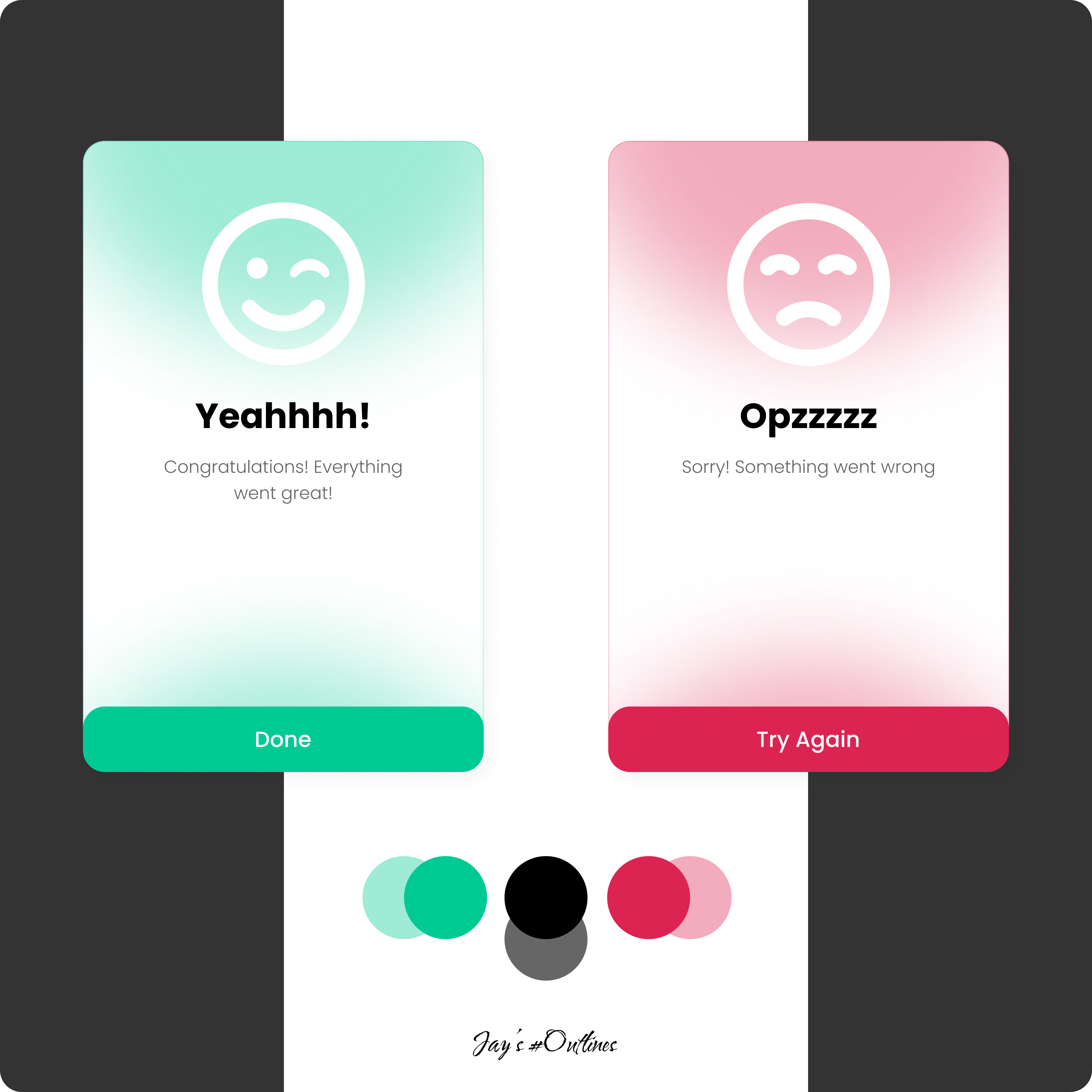 #DailyUI #011 Flash Message 011 dailyui designinspiration errormessage flashmessages gradientui minimaldesign successmessage ui uidesign