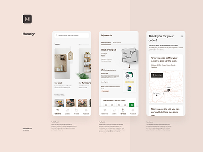 Designflos 2022 - Homely app app design design challenge designflows logo ui