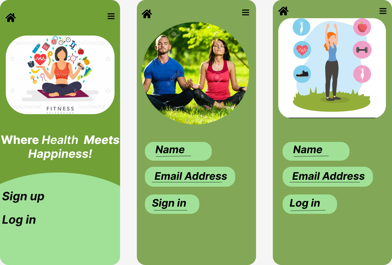 Sign up, Log in Design For Health and Fitness Apps. app mobile app ui ux
