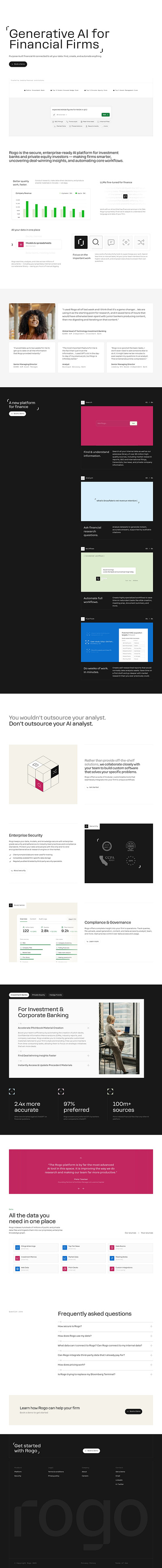 Rogo Landing page branding daily ui design framer graphic design landing page logo ui web design web development webflow wordpress