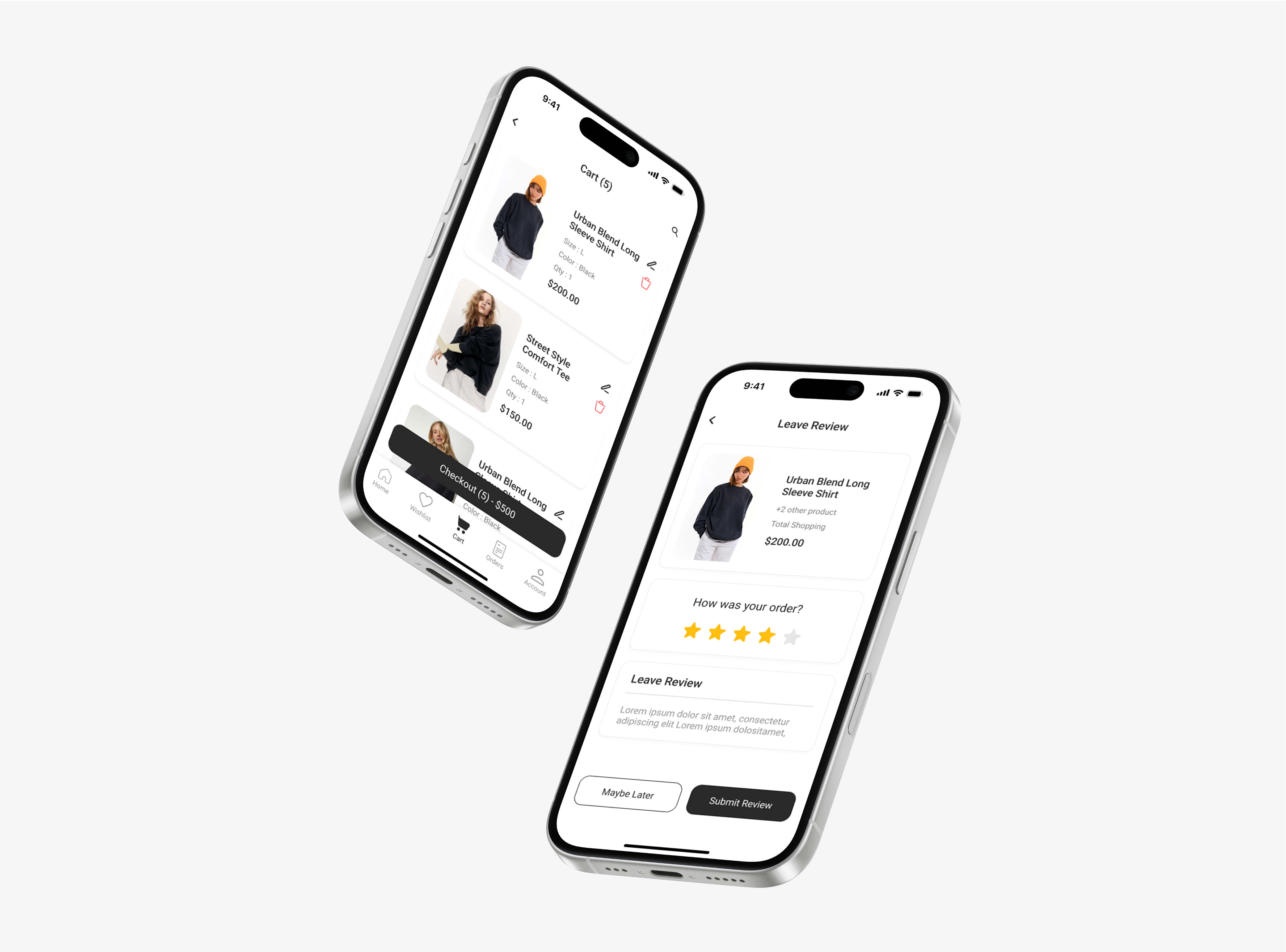 Ecommerce Mobile App - Integrated with WooCommerce on WordPress ecommerce mobile app ui order review ui product design ui ui ux ux woocommerce app wordpress shop app ui