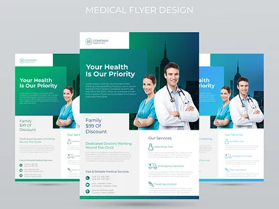 Medical and Healthcare flyer design. adobe adobeillustrator branding care design doctor flyer flyerdesign graphic design health healthcare healthcareflyer logo medical medicalflyer modern moderndesign vector