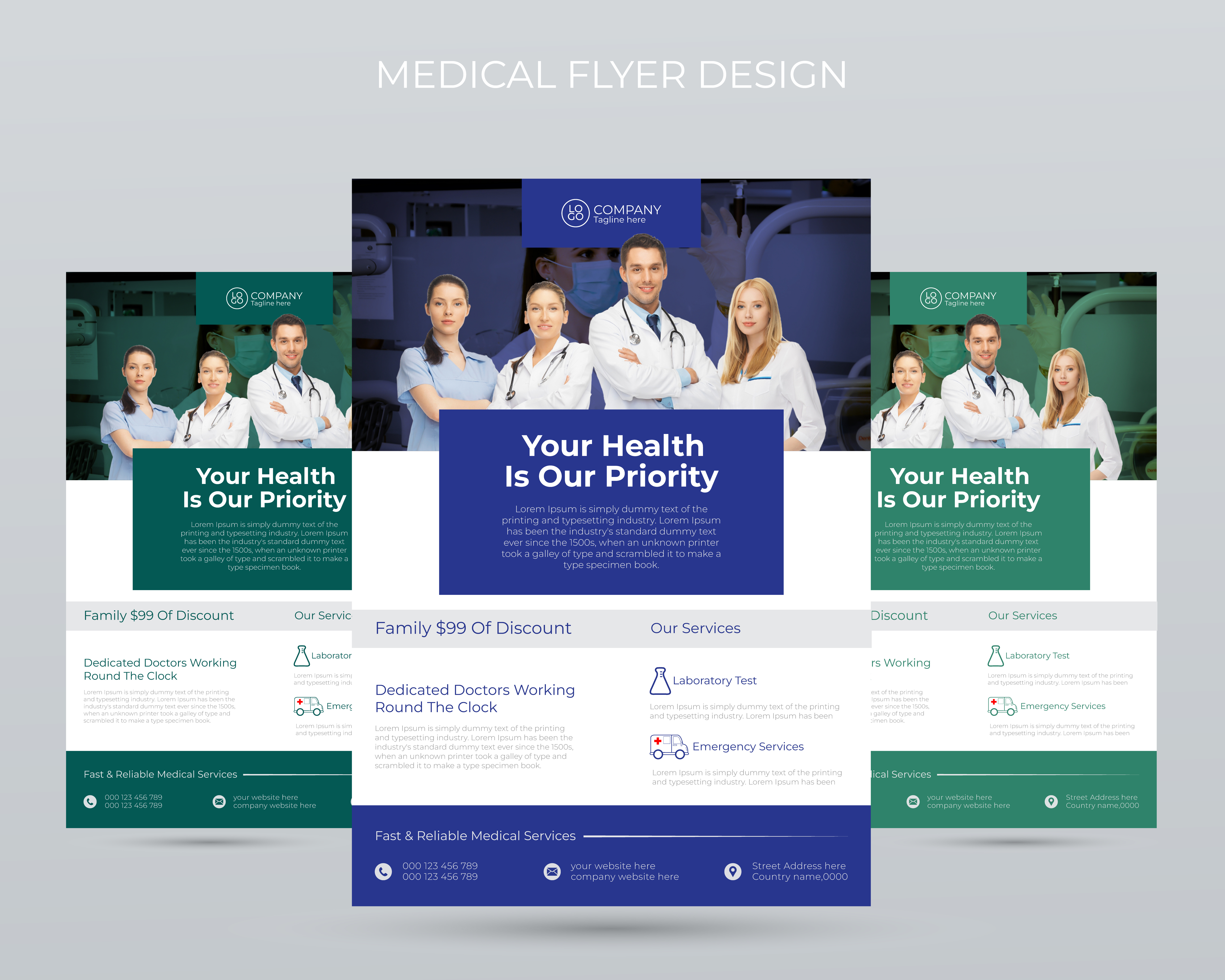 Example of Modern Medical Flyer Design.