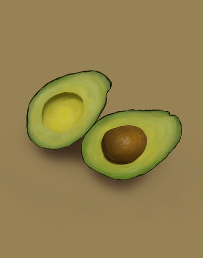 Avocados art avocados food graphic design illustration painting procreate