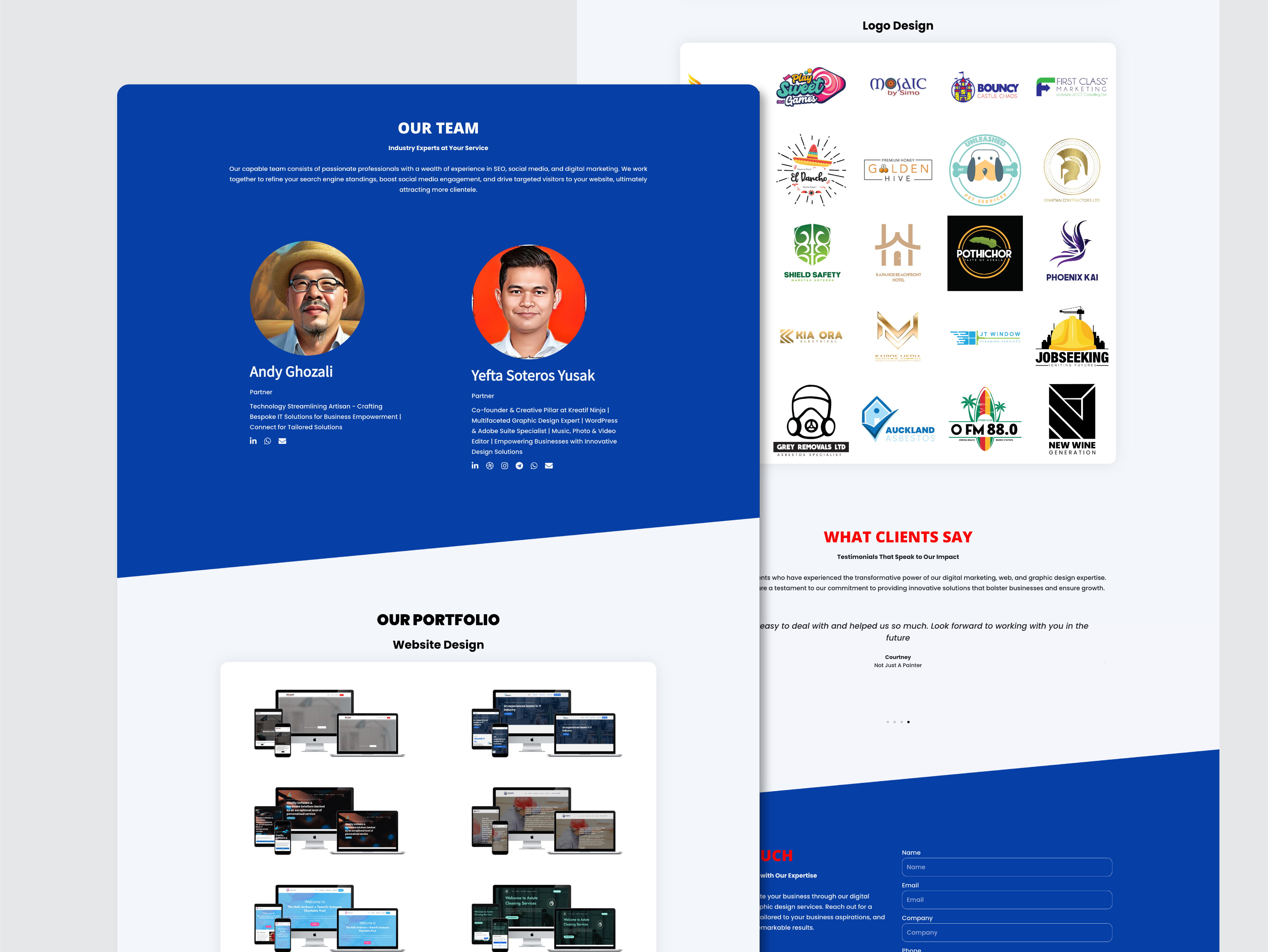 Example of Web Design | Landing Pages