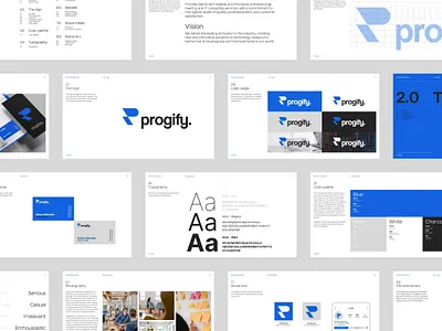 Progify Brand Guidelines brand guidelines brandbook branding graphic design logo template