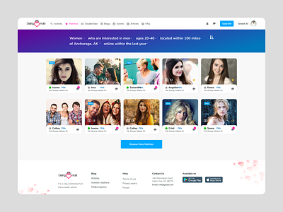 Dating App - Matches creativeuidesign dating datingapp datingapplication datingmobileapp datinguiux datingwebapp datingwebsite findgirl findmatch popular2023 productdesign saas uidesign uiroll uiux webapplication website