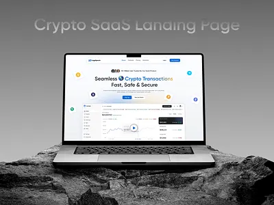 Crypto SaaS Landing Page crypto crypto landing page dashboard design figma graphic design hero section landing page lightmode product design saas ui ui design ui ux user interface ux design web design