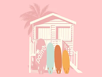 Beach House design graphic design illustration vector