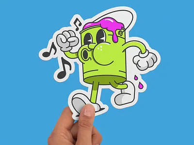 Whistlin' Sticker design graphic design illustration mockup vector