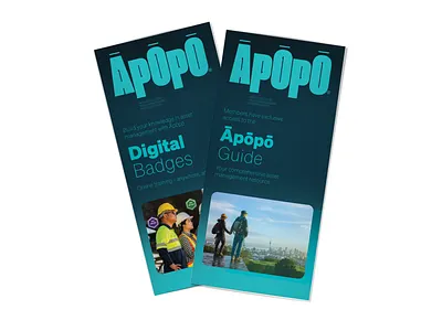 Promotional flyers for Āpōpō - 2024 branding graphic design print