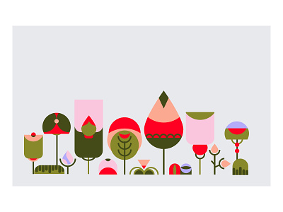 Geometric Art Element Series: No. 03 colors graphic design illustration minimalist nature plants