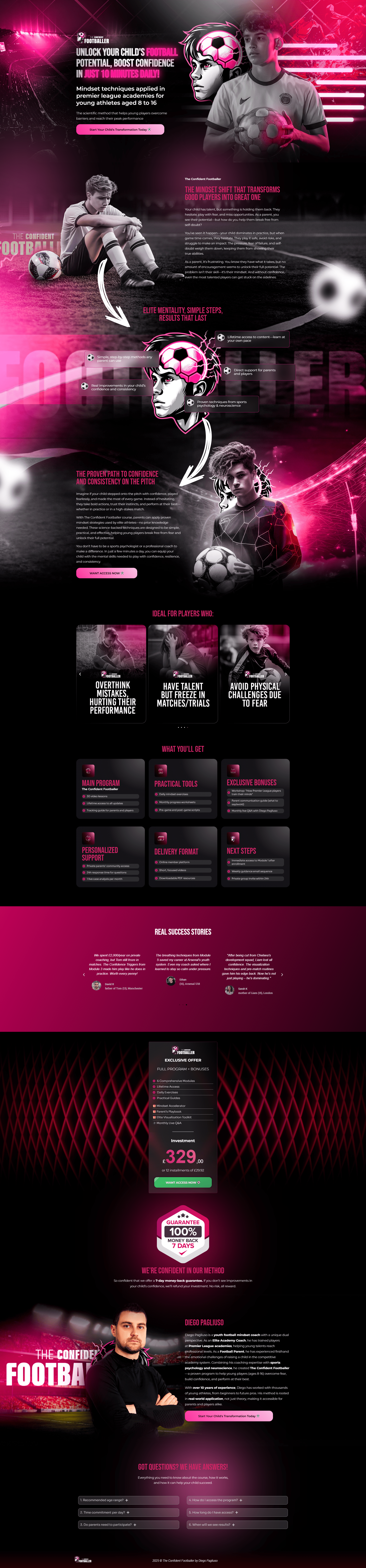 Landing page - Football football landing page website wordpress