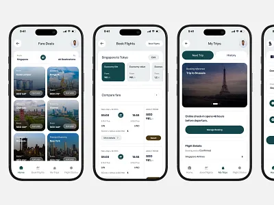 Flight Booking App agent android boarding flight ios mobile ui seats ticket travel ui ux