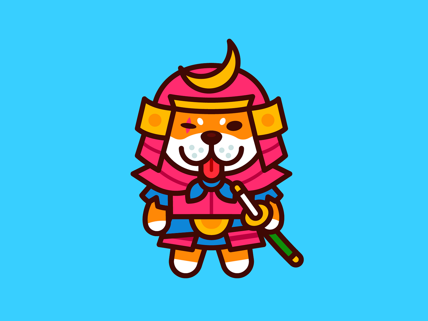 Corgi Samurai Dog by Manu on Dribbble