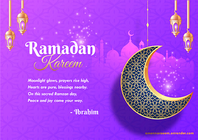 Ramadan wishes graphic design ui