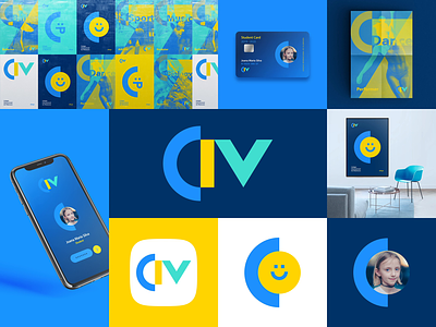 CIV, Colégio Internacional de Vilamoura brand brand design brand designer brand identity branding bruno silva brunosilva.design civ design illustration logo logo design logo designer logotype portugal school design typography vector